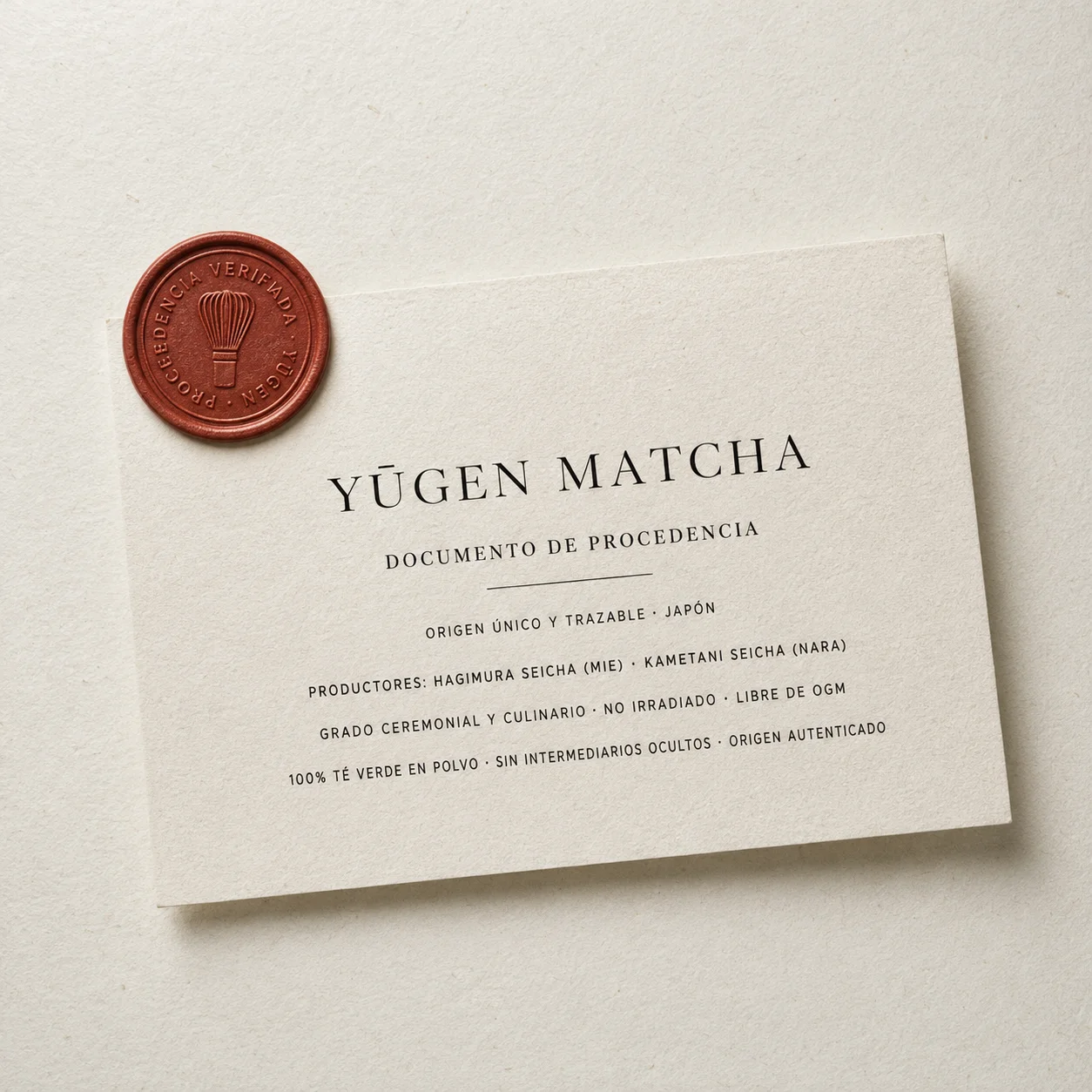 yugen matcha procedencia verificada